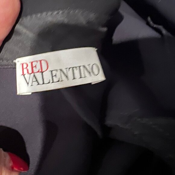 Y2K RED VALENTINO CREPE SHIFT DRESS SIZE 38 IT / 2 US BLACK - Picture 4 of 6